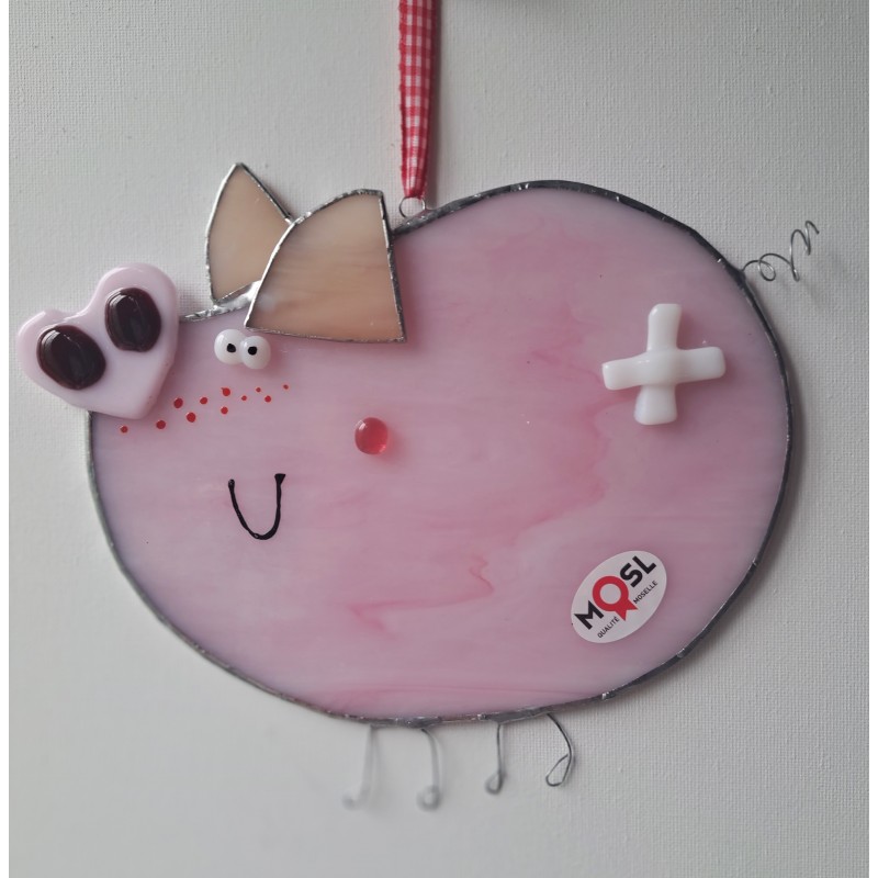 Vitrail cochon .