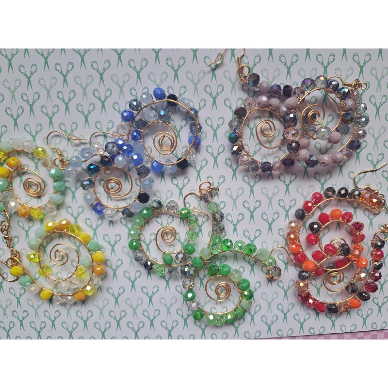 Boucles d'oreilles escargot.