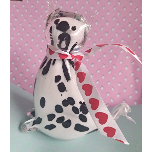 Presse papier sculpture chat noir et blanc. Presse papier sculpture chat noir et blanc.
