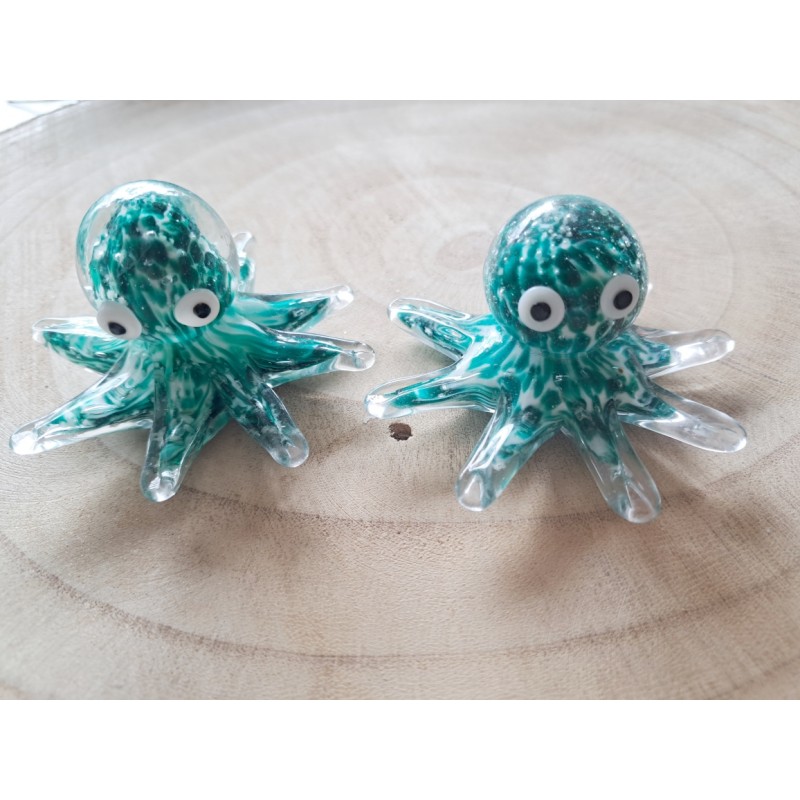 Poulpe en verre filé. Poulpe en verre filé.