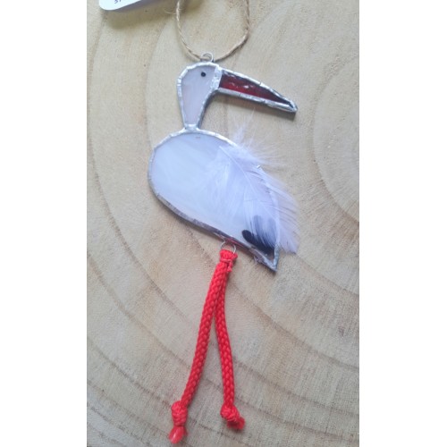 Cigogne en vitrail et plumes ! Cigogne en vitrail et plumes !