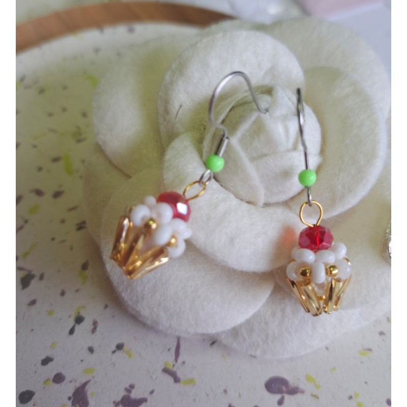 Boucles d'oreilles cupcake