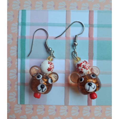 Boucles d'oreilles nounours Boucles d'oreilles nounours