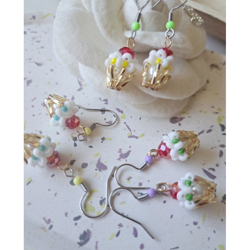 Boucles d'oreilles cupcake