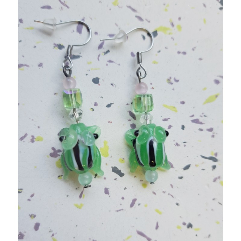 Boucles d'oreilles frog