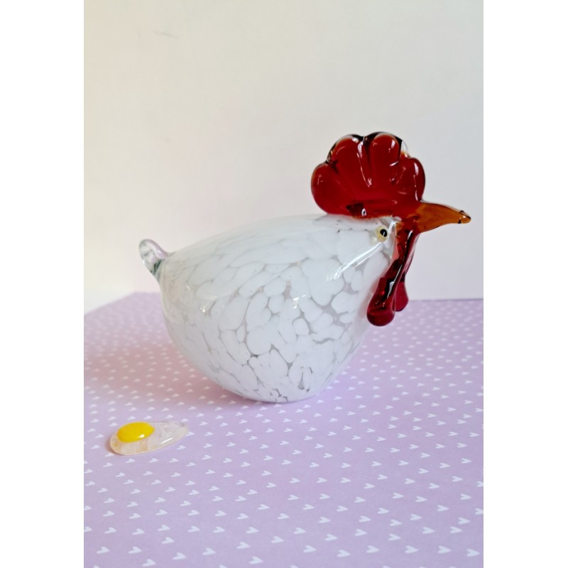 Poulette blanche presse papier