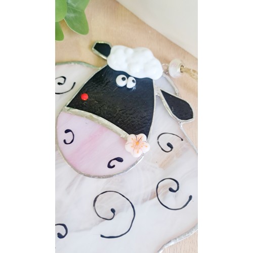 Vitrail Tiffany mouton pièce unique