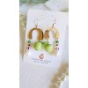 Boucles d'oreilles breloques en verre pommes