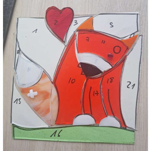 Préparation d'un vitrail Tiffany