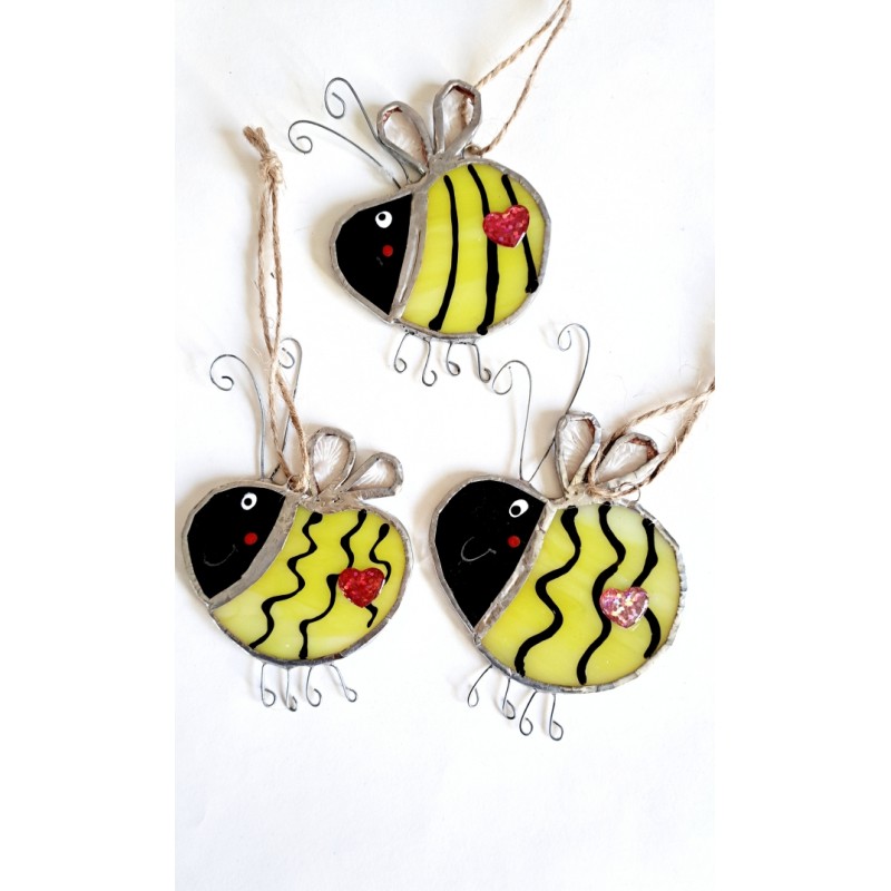 vitrail Tiffany bourdon à suspendre