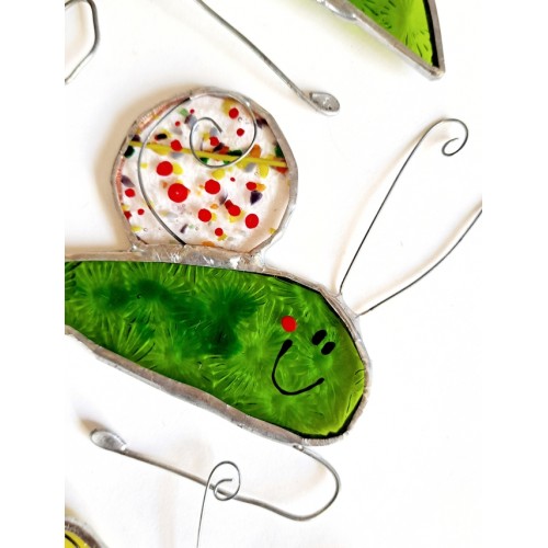 Détail vitrail escargot