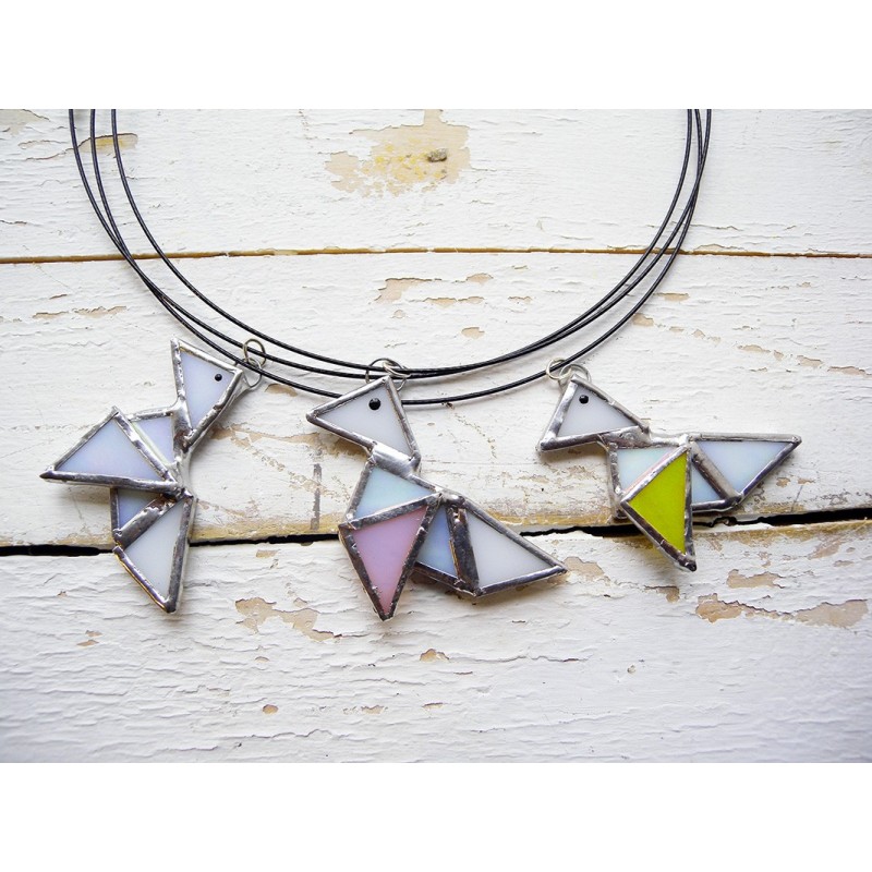 Collier vitrail "cocotte" Collier vitrail "cocotte"
