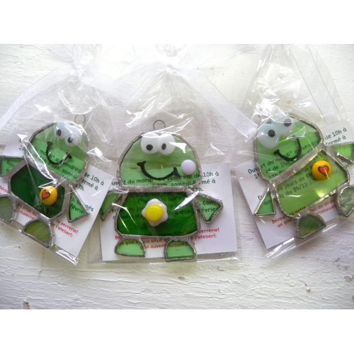 Mini vitrail Tiffany "mon crapaud" Mini vitrail Tiffany "mon crapaud"