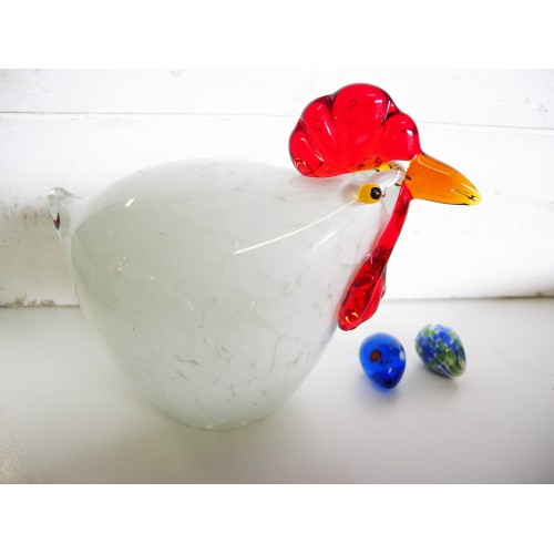 Grosse poule blanche. Grosse poule blanche.