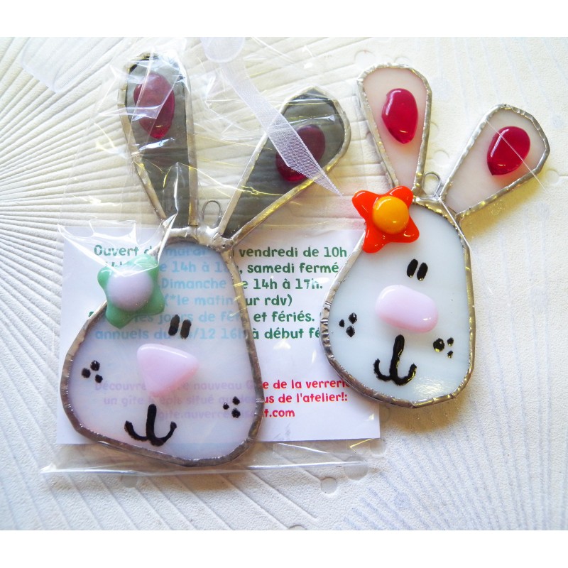 Mini vitrail "Lapinoux'.