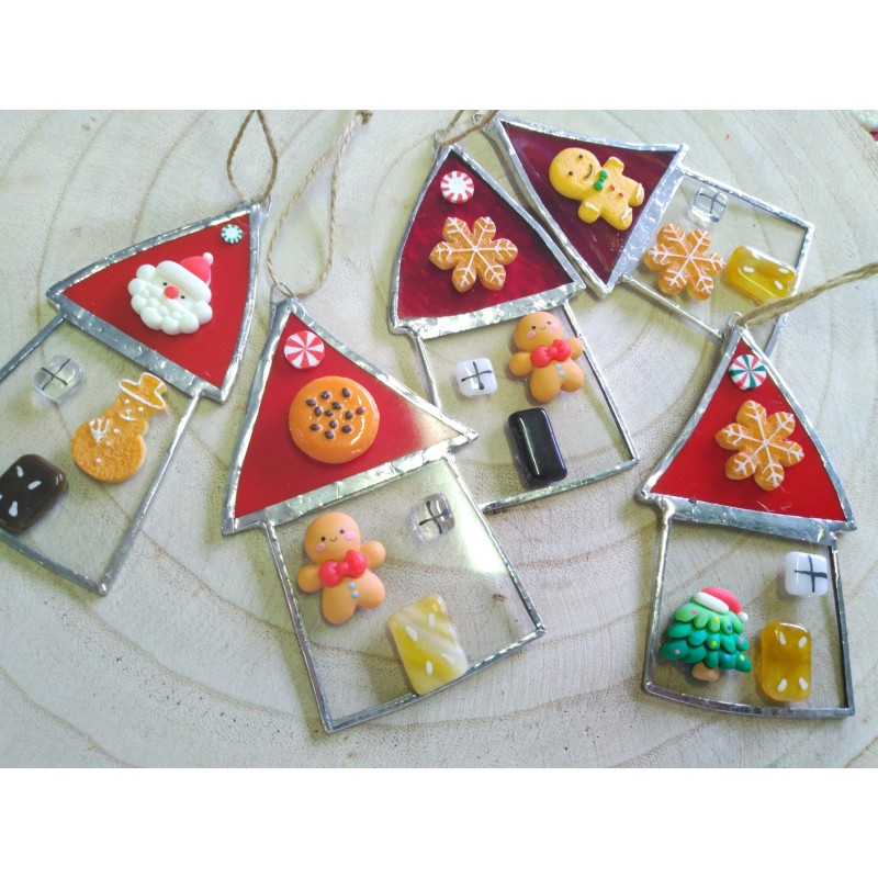 Mini vitrail " la maison pain d'épices" Mini vitrail " la maison pain d'épices"